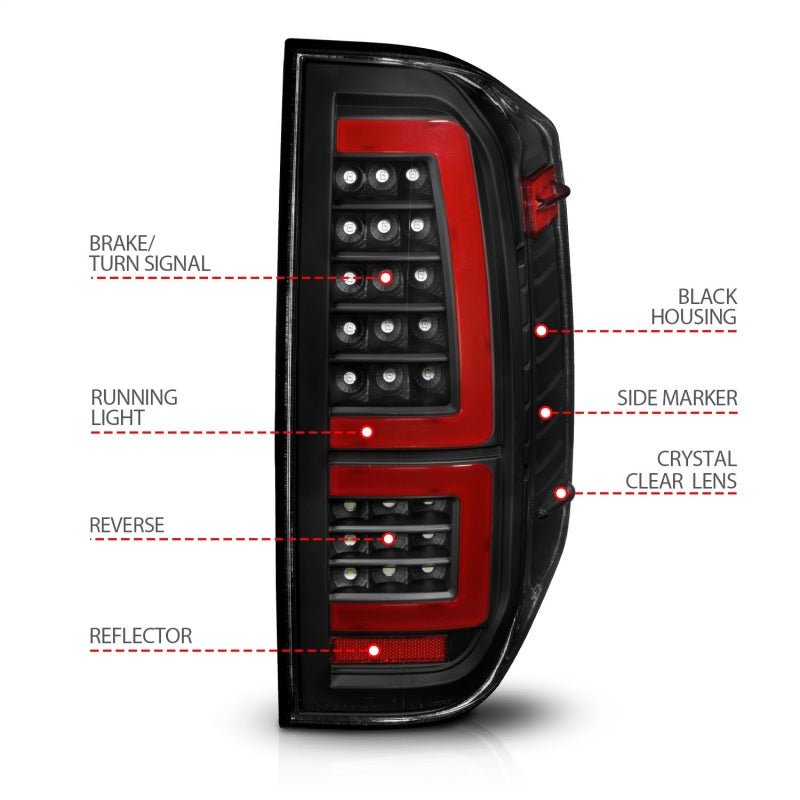 ANZO 2014-2021 Toyota Tundra LED Taillights Black Housing/Clear Lens ANZO ANZ311436