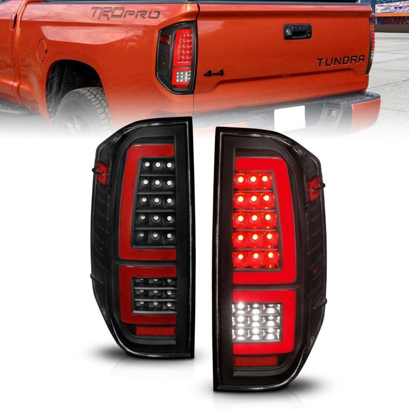 ANZO 2014-2021 Toyota Tundra LED Taillights Black Housing/Clear Lens - Black Ops Auto Works