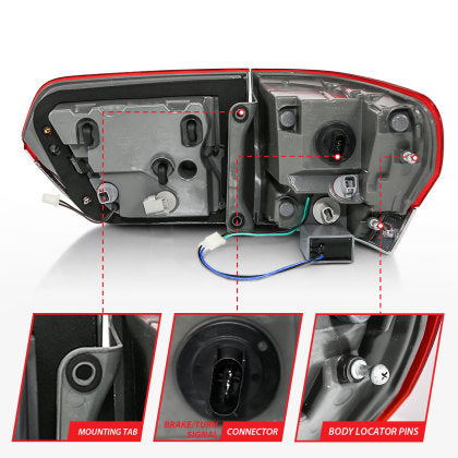 ANZO 2014-2022 Jeep Grand Cherokee LED Taillights Red/Clear ANZO anz311268