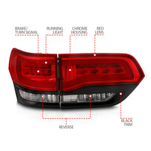 Load image into Gallery viewer, ANZO 2014-2022 Jeep Grand Cherokee LED Taillights Red/Clear ANZO anz311268