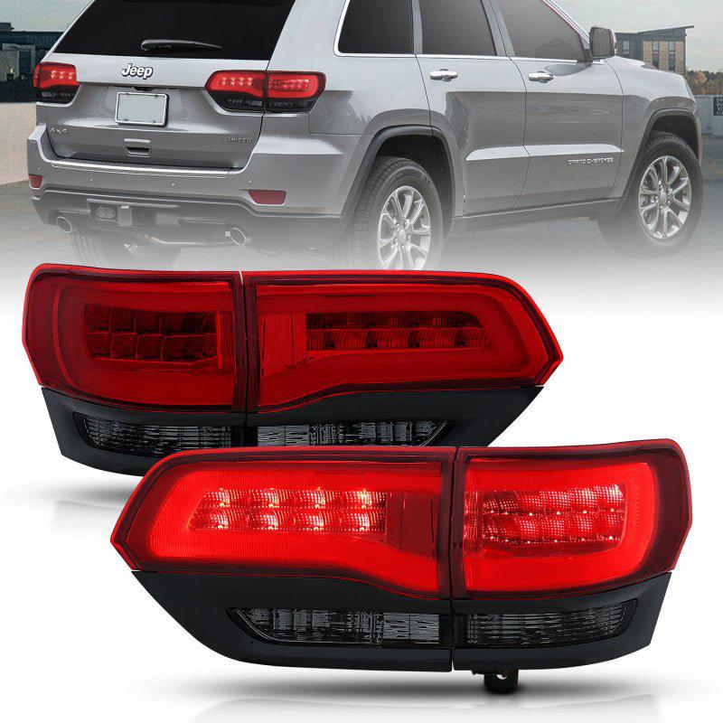 ANZO 2014-2022 Jeep Grand Cherokee LED Taillights Red/Smoke ANZO ANZ311269