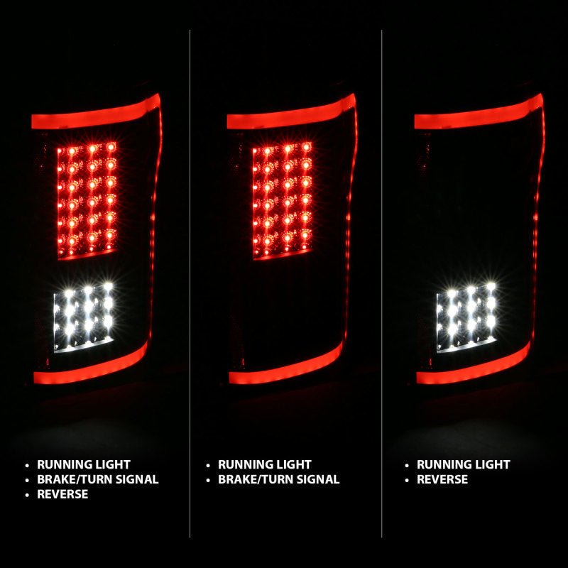 ANZO 2015-2017 Ford F-150 LED Taillights Black ANZO ANZ311285