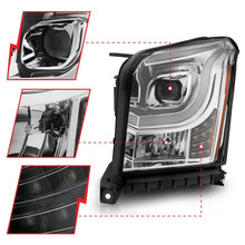 Load image into Gallery viewer, ANZO 2015-2017 GMC Yukon XL Projector Headlights W Lightbar - Chrome/Amber ANZO ANZ111536