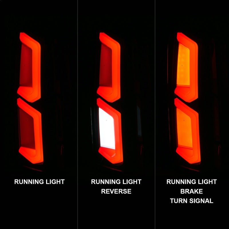 ANZO 2015-2020 Chevrolet Tahoe LED Tail Lights w/ Light Bar Black Housing Somke Lens ANZO ANZ311375
