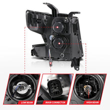 Load image into Gallery viewer, ANZO 2015-2020 Chevy Tahoe Projector Headlights Plank Style Chrome w/DRL ANZO ANZ111493