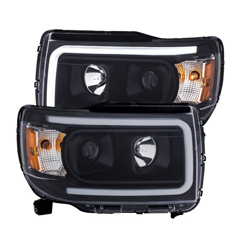 ANZO 2015+ GMC Canyon Projector Headlights w/ Plank Style Design Black w/ Amber ANZO ANZ111381