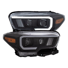 Load image into Gallery viewer, ANZO 2016-2017 Toyota Tacoma Projector Headlights w/ Plank Style Switchback Black w/ Amber ANZO ANZ111396