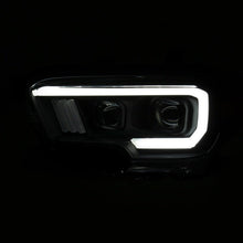 Load image into Gallery viewer, ANZO 2016-2017 Toyota Tacoma Projector Headlights w/ Plank Style Switchback Black w/ Amber w/ DRL ANZO ANZ111397