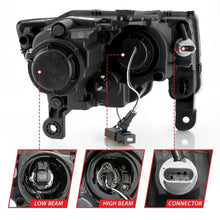 Load image into Gallery viewer, ANZO 2017-2018 Jeep Grand Cherokee Projector Headlights w/ Plank Style Switchback - Chrome w/ Amber ANZO ANZ111419