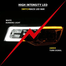 Load image into Gallery viewer, ANZO 2017-2018 Jeep Grand Cherokee Projector Headlights w/ Plank Style Switchback - Chrome w/ Amber - Black Ops Auto Works