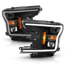 Load image into Gallery viewer, ANZO 2018-2019 Ford F-150 Projector Plank Style H.L. Black Amber (Without Switchback) ANZO ANZ111467
