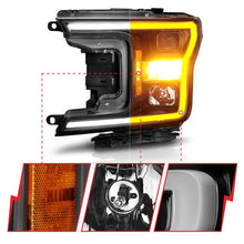 Load image into Gallery viewer, ANZO 2018-2020 Ford F-150 Projector Headlight w/ Plank Style Switchback Black Housing ANZO ANZ111509