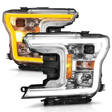 Load image into Gallery viewer, ANZO 2018-2020 Ford F-150 Projector Headlight w/Plank Style Switchback Chrome Housing ANZO ANZ111510