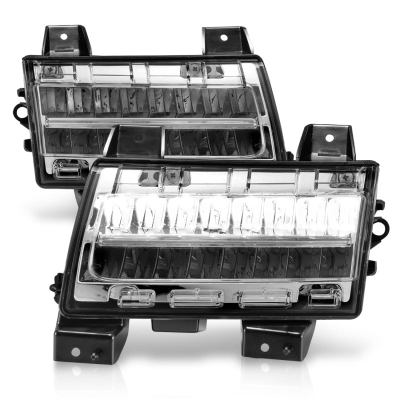 ANZO 2018-2021 Jeep Wrangler LED Side Markers Chrome Housing Clear Lens w/ Sequential Signal ANZO ANZ511086