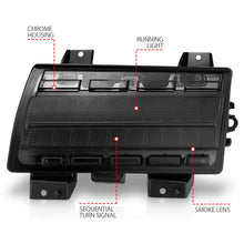 Load image into Gallery viewer, ANZO 2018-2021 Jeep Wrangler LED Side Markers Chrome Housing Smoke Lens w/ Seq. Signal Low Config ANZO ANZ511087