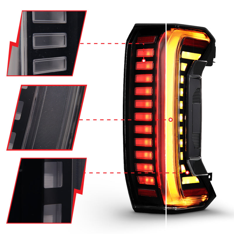 ANZO 22-24 Toyota Tundra Z-Series Full LED Tail Lights Smoke Lens Init/SeqSig- Pair ANZO ANZ311455X