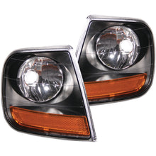Load image into Gallery viewer, ANZO Corner Lights 1997-2003 Ford F-150 Harley-Davidson Style Corner Lights Black w/ Amber Reflector - Anzo 521040