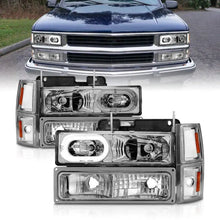 Load image into Gallery viewer, ANZO 88-98 Chevrolet C1500 Crystal Headlights Chrome Housing w/ Signal and Side Marker Lights ANZO ANZ111508