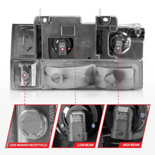 Load image into Gallery viewer, ANZO 88-98 Chevrolet C1500 Crystal Headlights Chrome Housing w/ Signal and Side Marker Lights ANZO ANZ111508