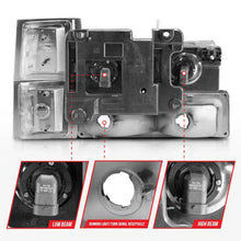 Load image into Gallery viewer, ANZO 88-98 Chevrolet C1500 Crystal Headlights Chrome w/ Signal and Side Marker Lights ANZO ANZ111506