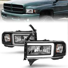 Load image into Gallery viewer, ANZO 94-02 Dodge RAM Crystal Headlight - w/ Light Bar Black Housing ANZO ANZ111554