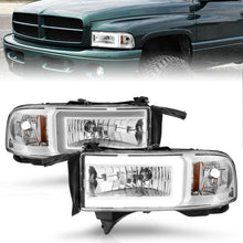 Load image into Gallery viewer, ANZO 94-02 Dodge RAM Crystal Headlight - w/ Light Bar Chrome Housing ANZO ANZ111555