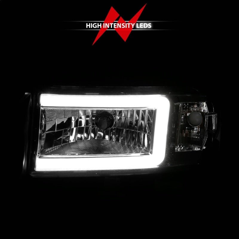 ANZO 94-02 Dodge RAM Crystal Headlight - w/ Light Bar Chrome Housing ANZO ANZ111555