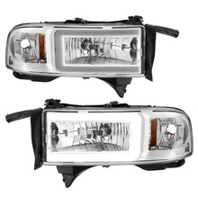 Load image into Gallery viewer, ANZO 94-02 Dodge RAM Crystal Headlight - w/ Light Bar Chrome Housing ANZO ANZ111555