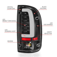 Load image into Gallery viewer, ANZO 95-00 Toyota Tacoma LED Taillights Black Housing Clear Lens (Pair) ANZO ANZ311353