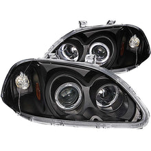 Load image into Gallery viewer, ANZO 1996-1998 Honda Civic Projector Headlights w/ Halo Black - Anzo 121068