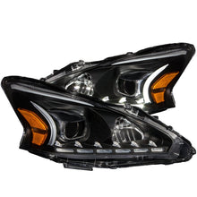 Load image into Gallery viewer, ANZO 2013-2014 Nissan Altima Projector Headlights w/ Plank Style Design Black - ANZO 121500