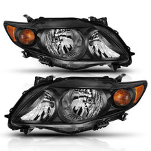 Load image into Gallery viewer, ANZO 2009-2010 Toyota Corolla Crystal Headlight Black Amber - ANZO 121541