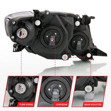 Load image into Gallery viewer, ANZO 2009-2010 Toyota Corolla Crystal Headlight Black Amber - ANZO 121541