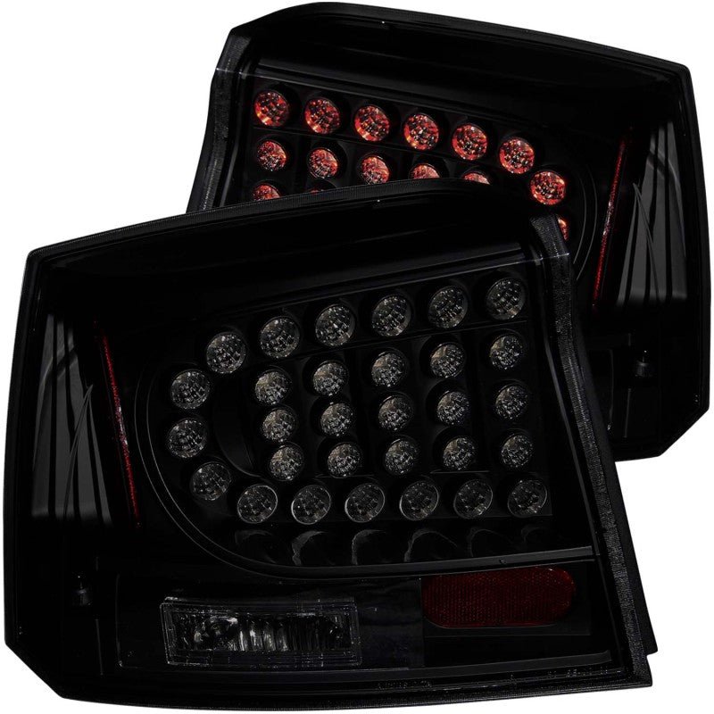ANZO 2006-2008 Dodge Charger LED Taillights Dark Smoke - ANZO 321229