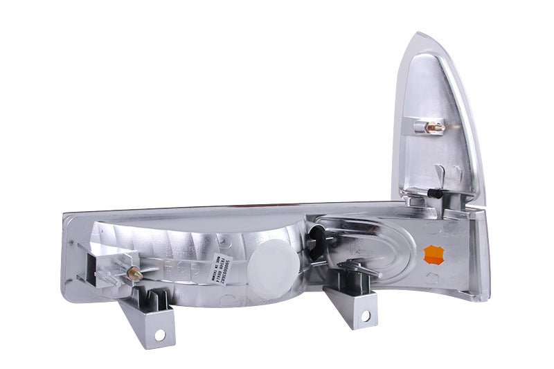 ANZO 2000-2004 Ford Excursion Euro Parking Lights Chrome w/ Amber Reflector - ANZO 511039