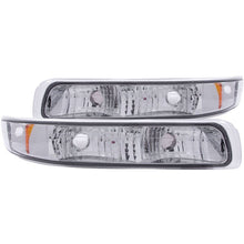 Load image into Gallery viewer, ANZO 1999-2002 Chevrolet Silverado 1500 Euro Parking Lights Chrome w/ Amber Reflector - ANZO 511064