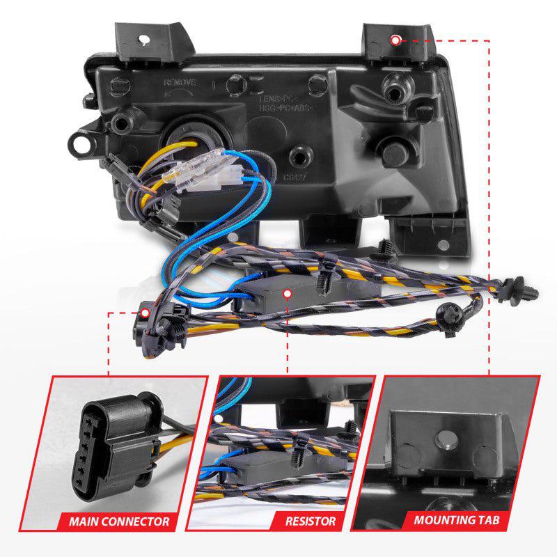 ANZO 2018-2021 Jeep Wrangler LED Side Markers Chrome Housing Smoke Lens w/ Seq. Signal Sport Bulb - ANZO 511085
