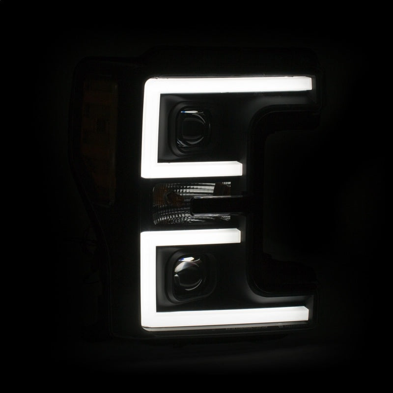 ANZO LED Headlights 17-18 Ford F-250 Super Duty Plank-Style L.E.D. Headlight Black (Pair) ANZO ANZ111388