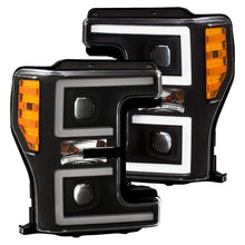 Load image into Gallery viewer, ANZO LED Headlights 17-18 Ford F-250 Super Duty Plank-Style L.E.D. Headlight Black (Pair) ANZO ANZ111388