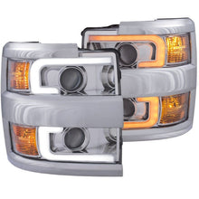 Load image into Gallery viewer, ANZO Projector Headlights 15-17 Chevrolet Silverado 2500HD / 3500HD Chrome w/ Chrome Rim ANZO ANZ111366