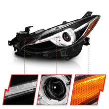 Load image into Gallery viewer, ANZO Projector Headlights With Halo Black w/Amber 14-17 Mazda 3 ANZO ANZ121522