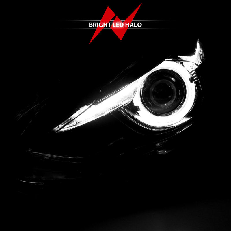 ANZO Projector Headlights With Halo Black w/Amber 14-17 Mazda 3 ANZO ANZ121522