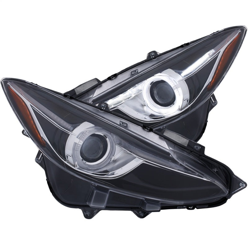 ANZO Projector Headlights With Halo Black w/Amber 14-17 Mazda 3 ANZO ANZ121522