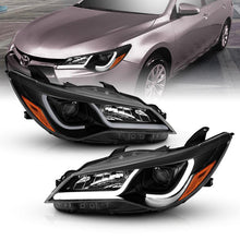 Load image into Gallery viewer, ANZO Projector Headlights With Plank Style Design Black w/Amber 15-16 Toyota Camry (4DR) ANZO ANZ121518