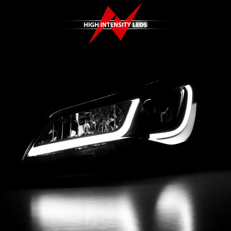 ANZO Projector Headlights With Plank Style Design Black w/Amber 15-16 Toyota Camry (4DR) ANZO ANZ121518