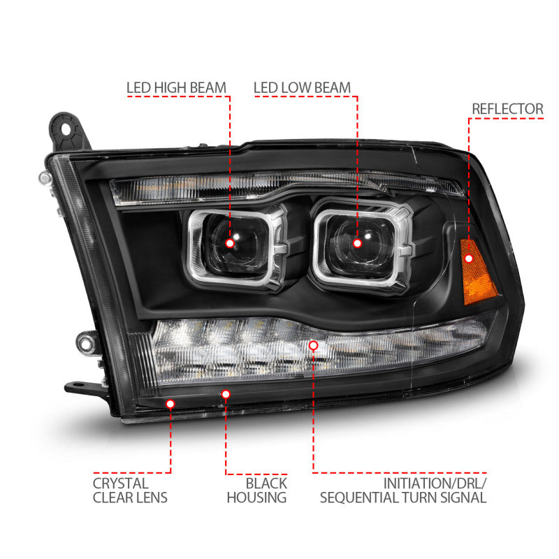 ANZO USA LED Projector Headlight Set 111595, view 3