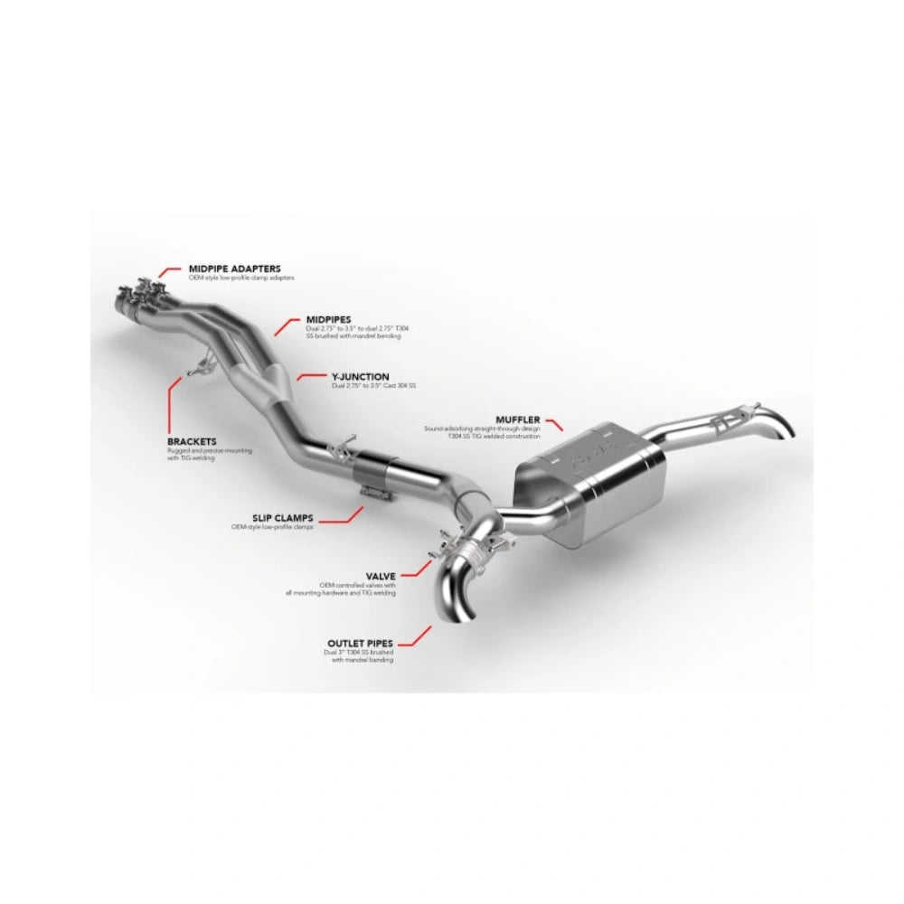 APR 18-25 Audi SQ5 (B9) Catback Exhaust — unpackaged product view 12