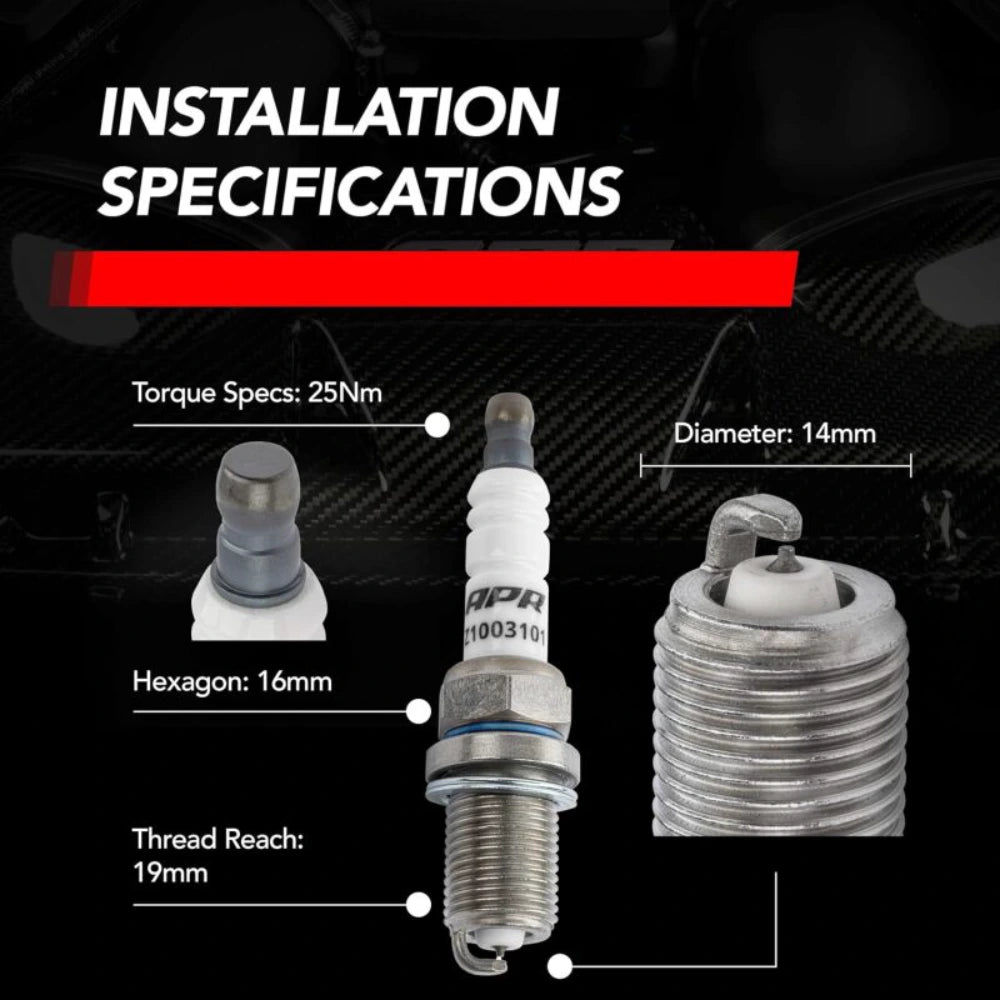 APR EA888.1/2/EA837/EA113 Iridium Pro Spark Plug - Heat Range 9 - 14mm x 19mm x 16mm - SINGLE - APR Z1003101