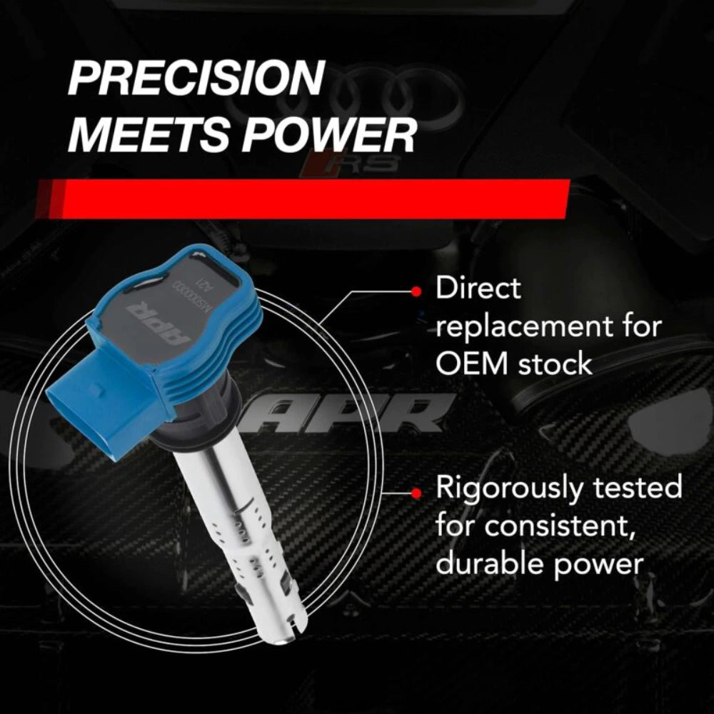 APR EA888.1/EA888.2/EA113/EA837 (PQ35/PQ45) 2.0T/3.0T Ignition Coil - Blue - APR MS100210