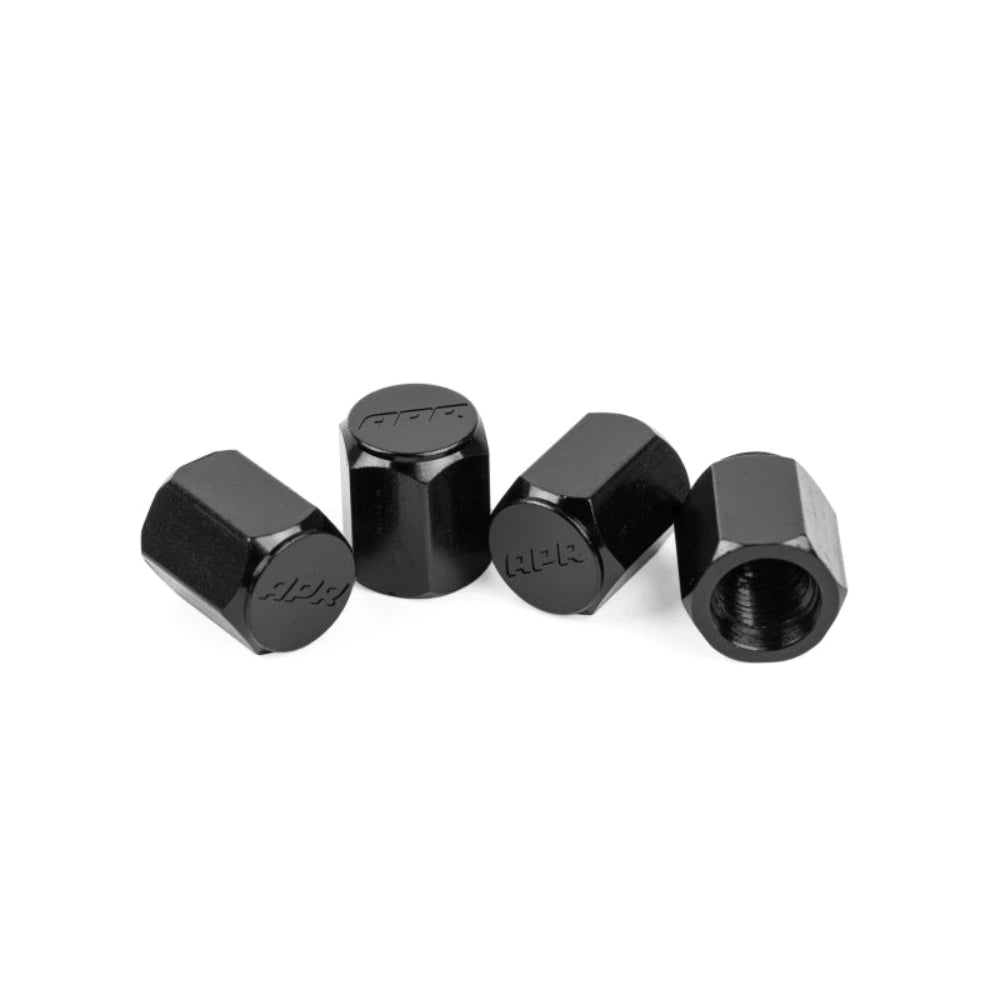 APR Valve Stem Caps - Gloss Black (Set of 4) - APR MS100197